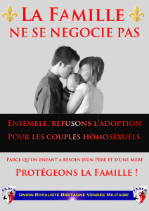 Affiche contre le Mariage Homosexuel