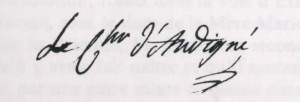 Signature de Louis-Marie d'Andigné