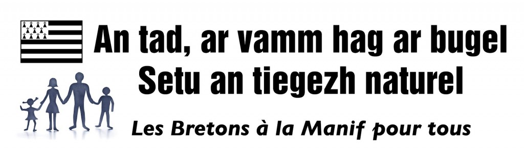 Les bretons pour la protection de la Famille lors de la Manif pour tous !