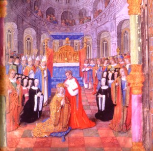 Anne est couronnée duchesse de Bretagne, le 10 février 1489 dans la cathédrale de Rennes par l'évêque du diocèse, Michel Guibé.