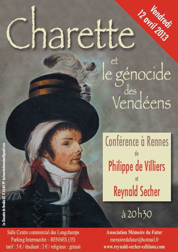 Conférence Reynald Secher et Philippe de Villiers à Rennes