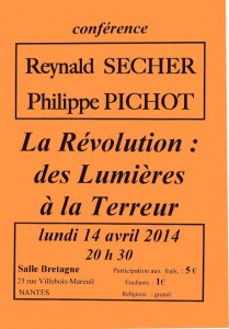 14 avril : conférence sur la Révolution à Nantes