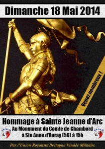 Affiche Sainte Jeanne d'Arc 18 Mai