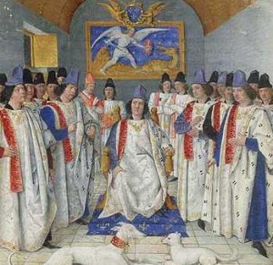 Louis XI préside le chapitre de Saint-Michel
